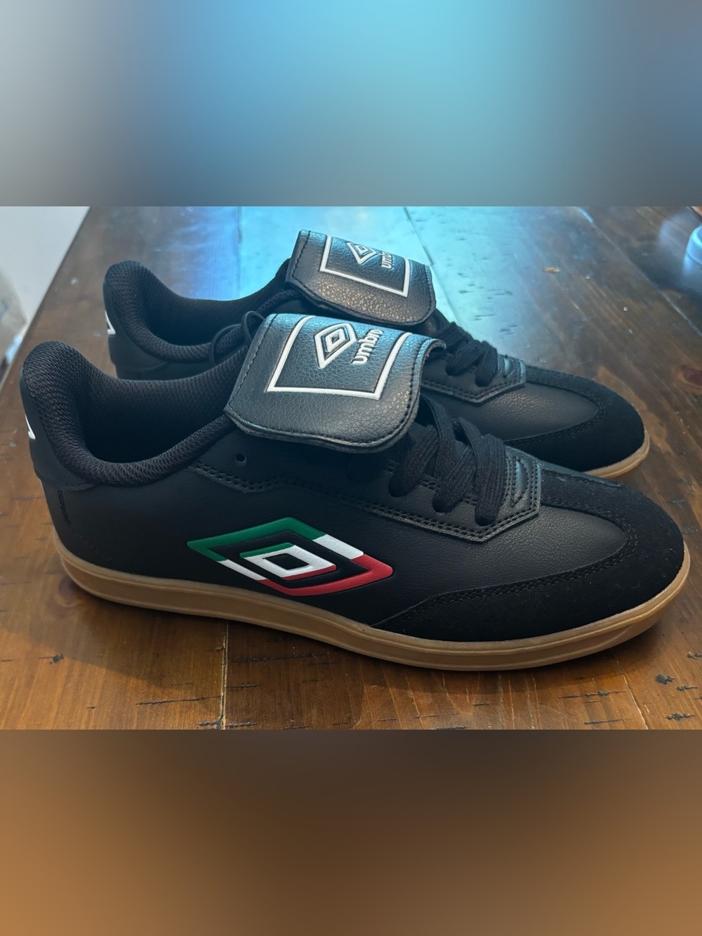 Retro Umbro Black Soccer Sneakers Size 6 NWT